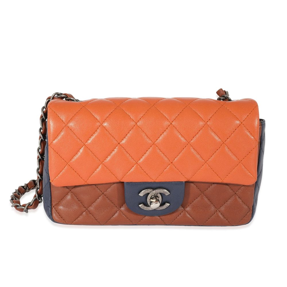 Chanel Tricolor Lambskin Classic Rectangular Mini Flap
